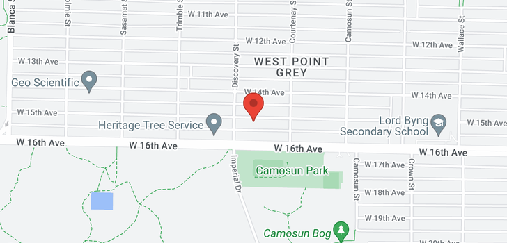 map of 4268 W 15TH AVENUE